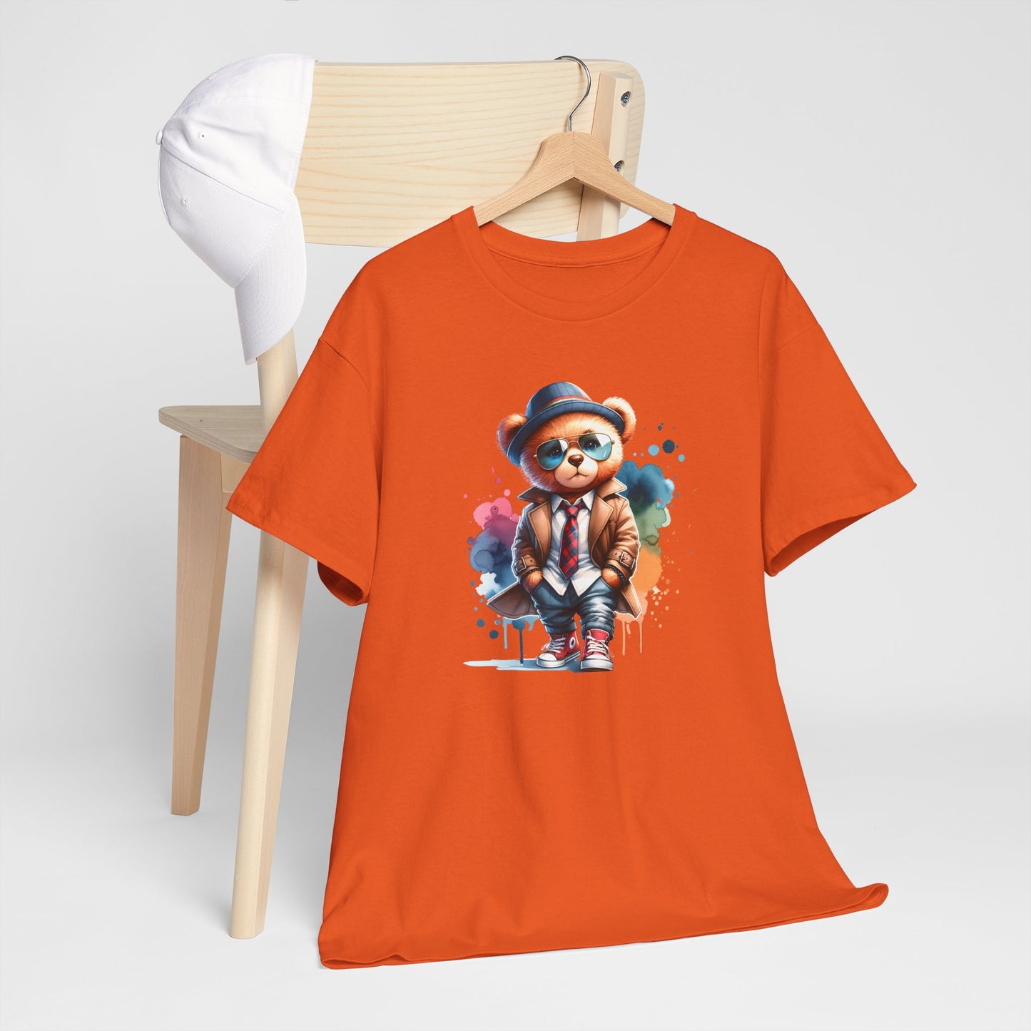 Princess Grace Stylish Bear Illustration Unisex Heavy Cotton Tee Trendy and Fun T-Shirt