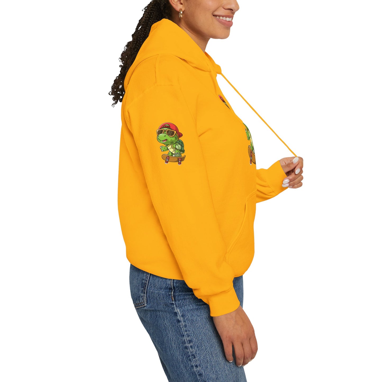 Princess Grace Cool Skateboarding Turtle Unisex Hoodie Fun and Stylish