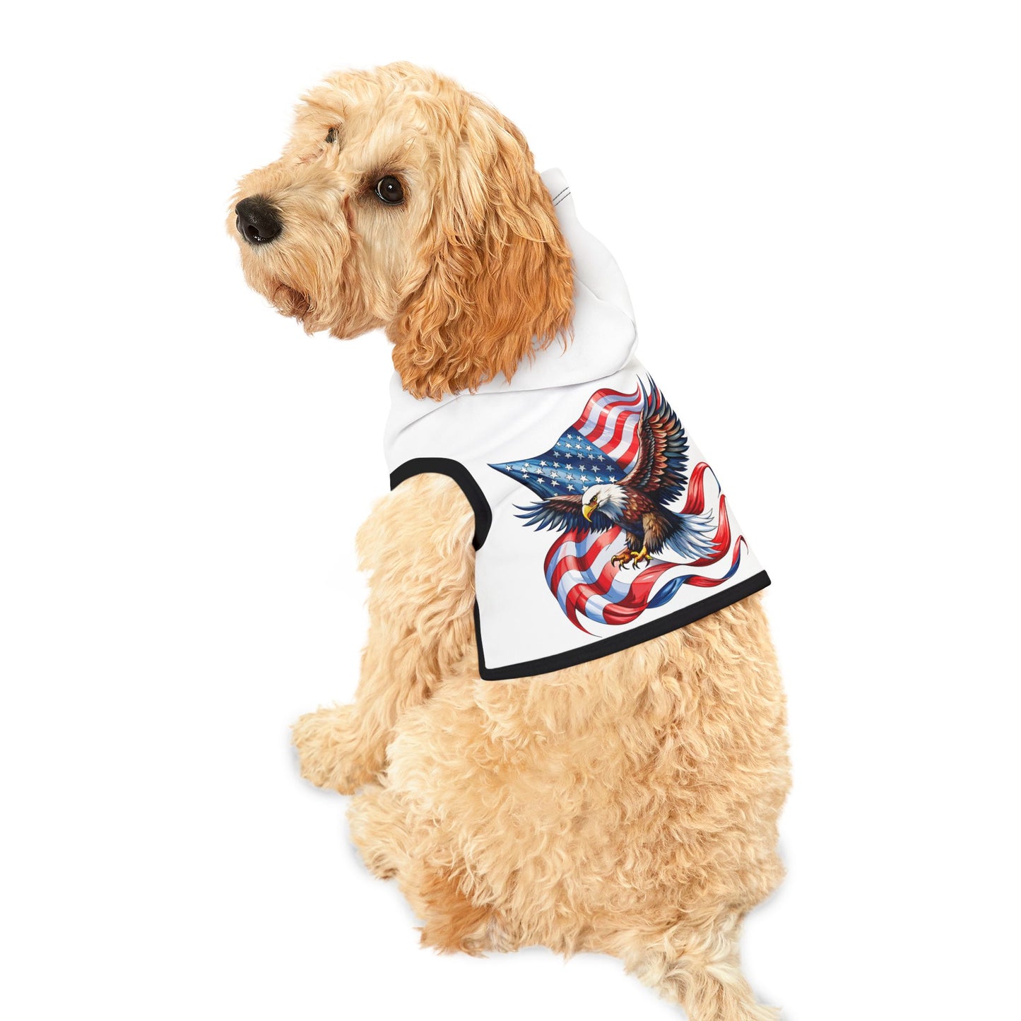 Princess Grace Patriotic Eagle Pet Hoodie Independence Day Must Have for Dog Lovers