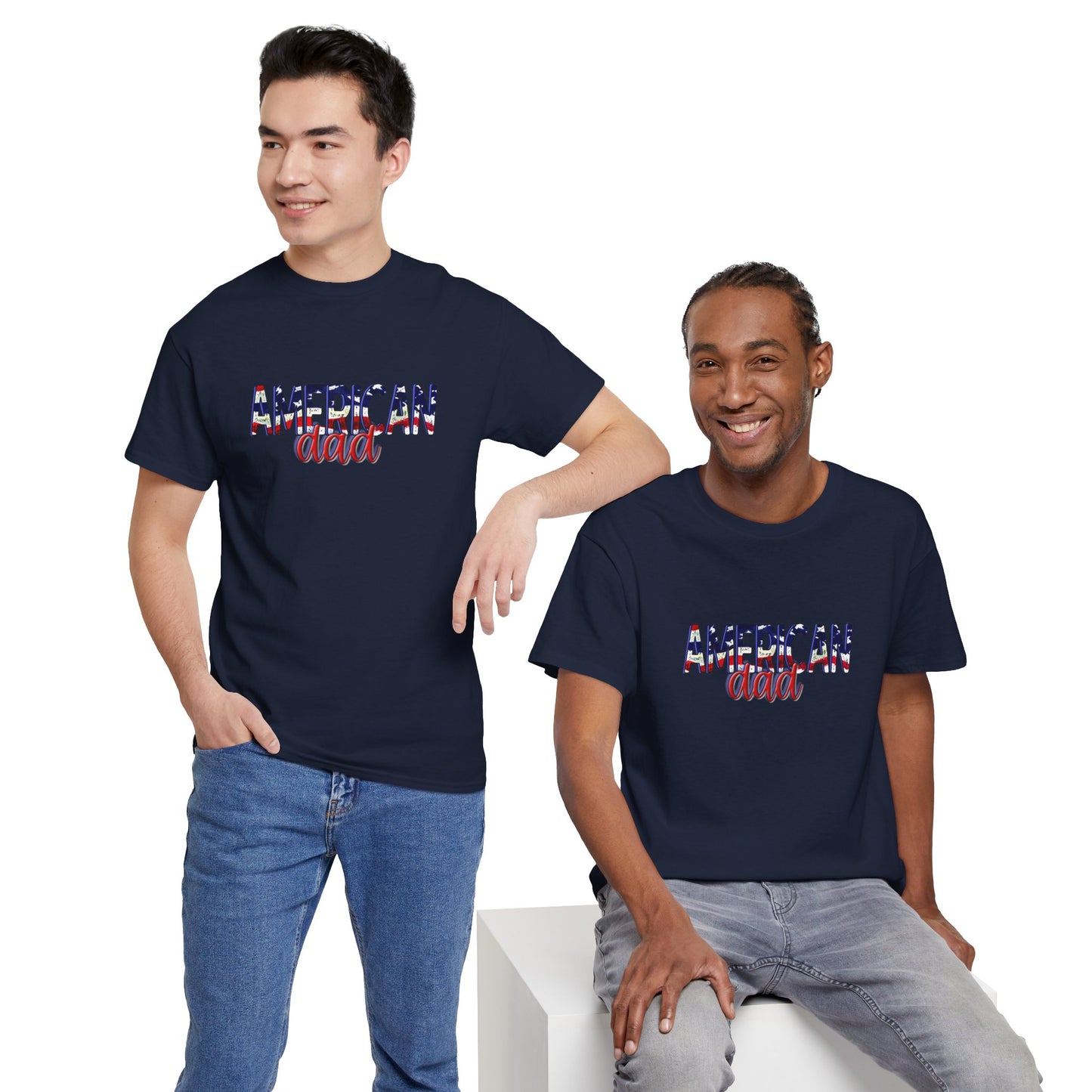 Princess Grace Patriotic American Dad Tee Unisex Heavy Cotton T-Shirt