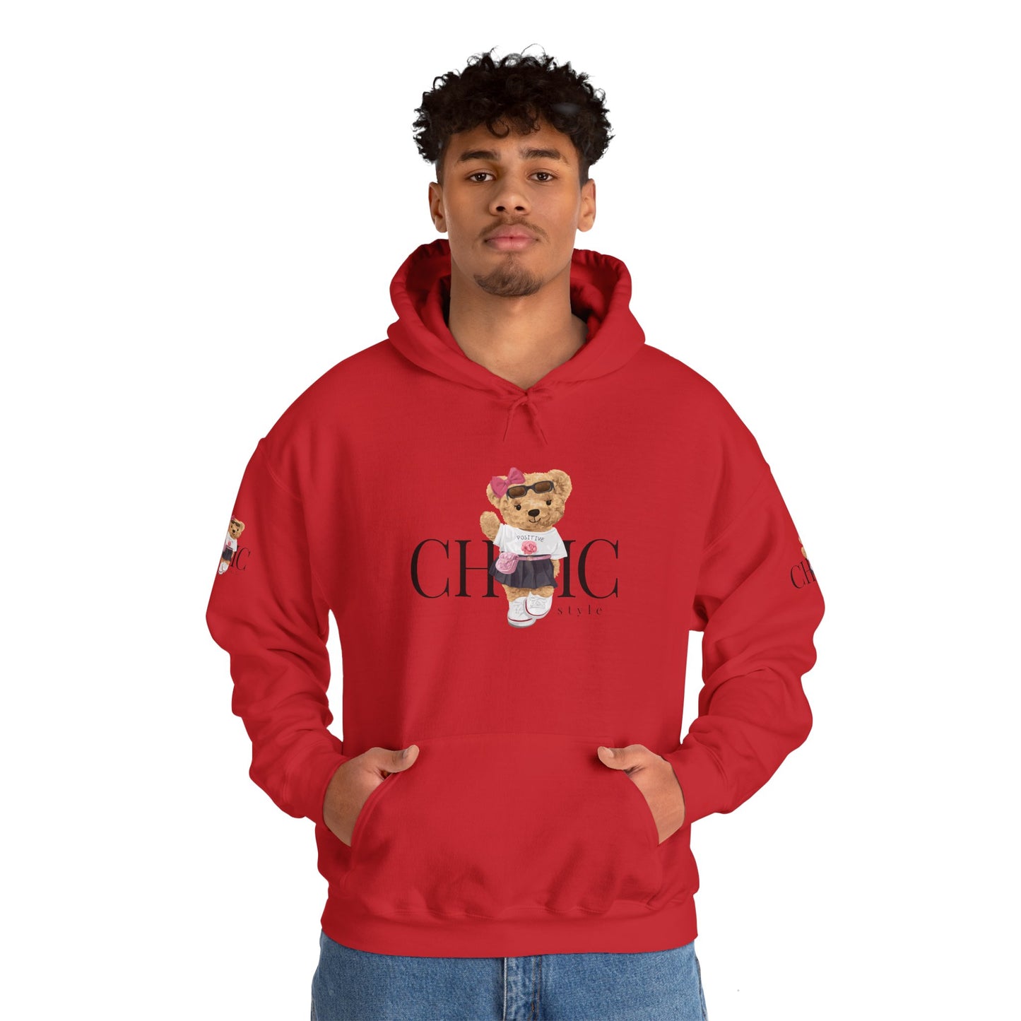 Princess Grace Chic Style Bear Unisex Hooded Sweatshirt Cute and Cozy Fashion