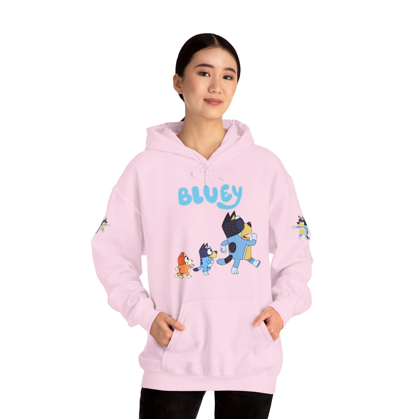 Princess Grace Bluey Unisex Hoodie Cozy Cartoon Sweatshirt for Kids & Adults
