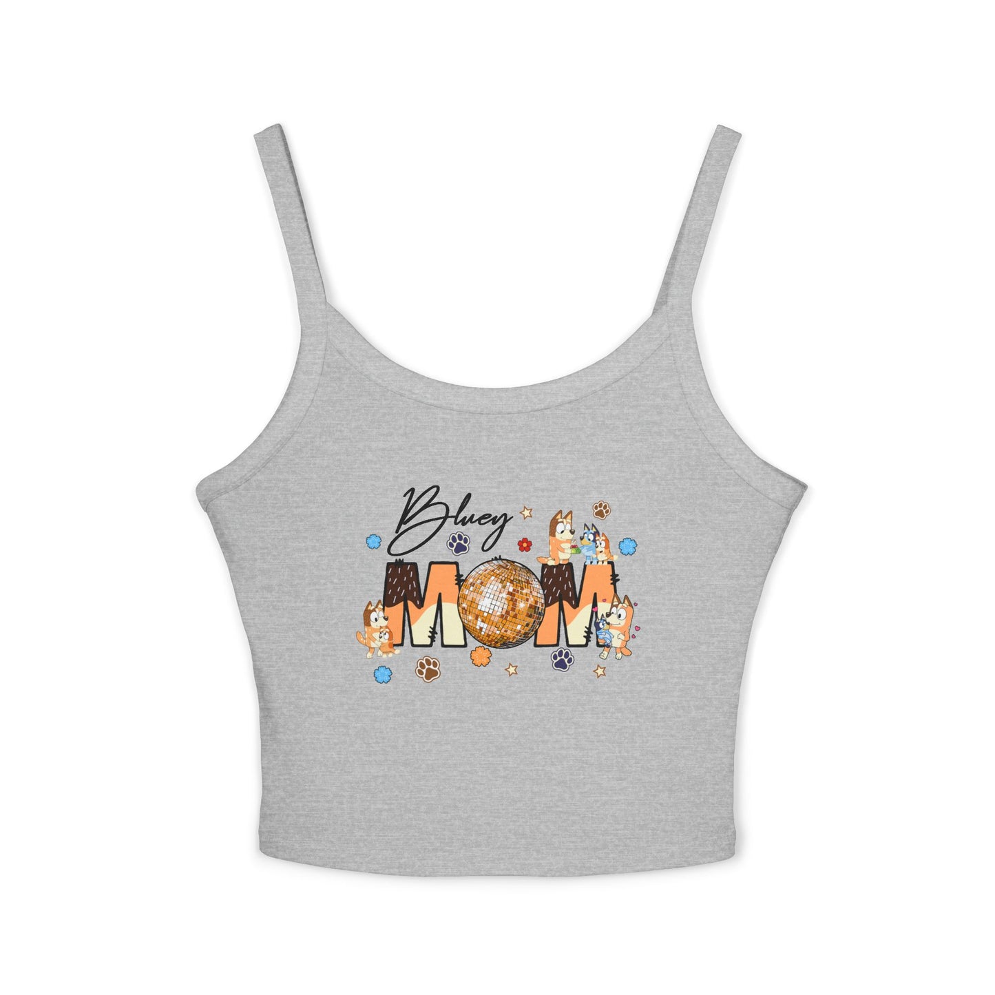 Princess Grace Bluey Mom Spaghetti Strap Tank Top Cute & Comfortable Summer Wear