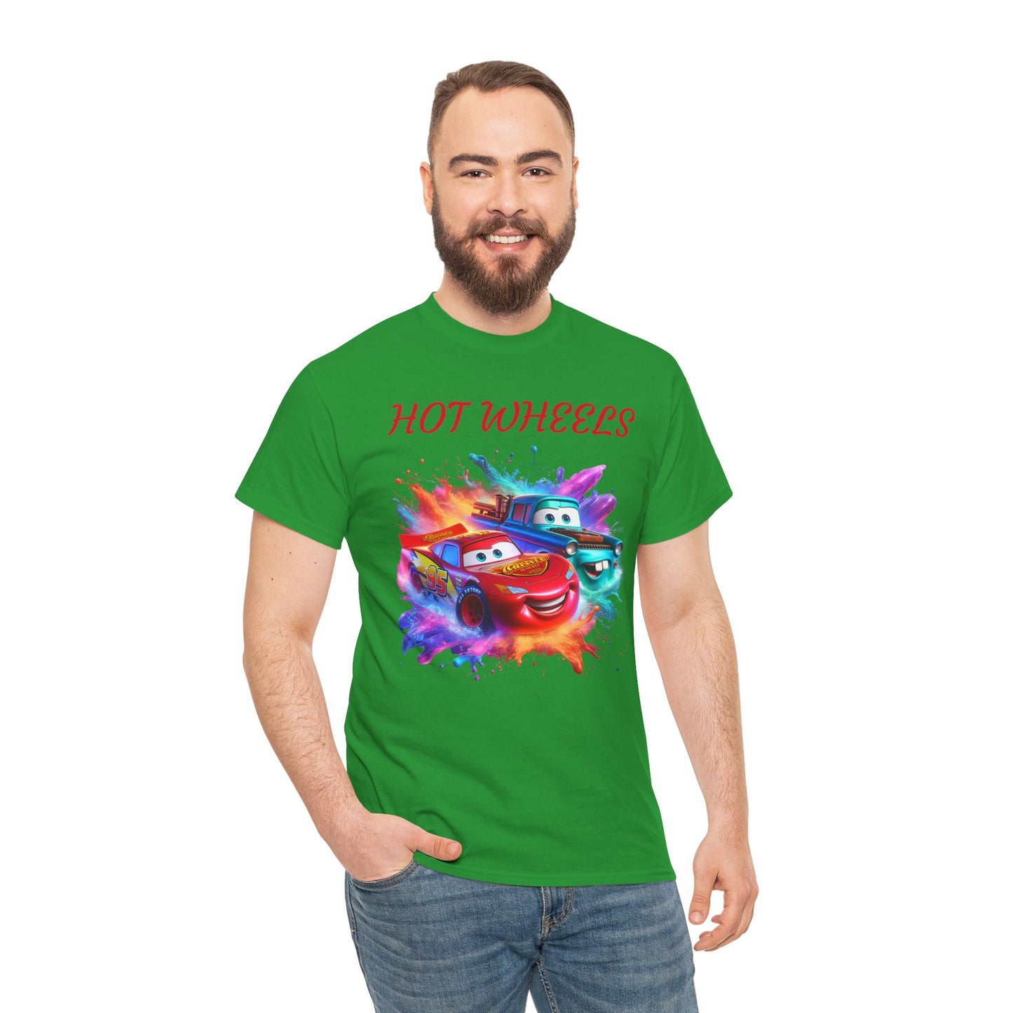 Princess Grace Hot Wheels Cotton Tee Fun and Colorful Graphic T-Shirt for Car Lovers