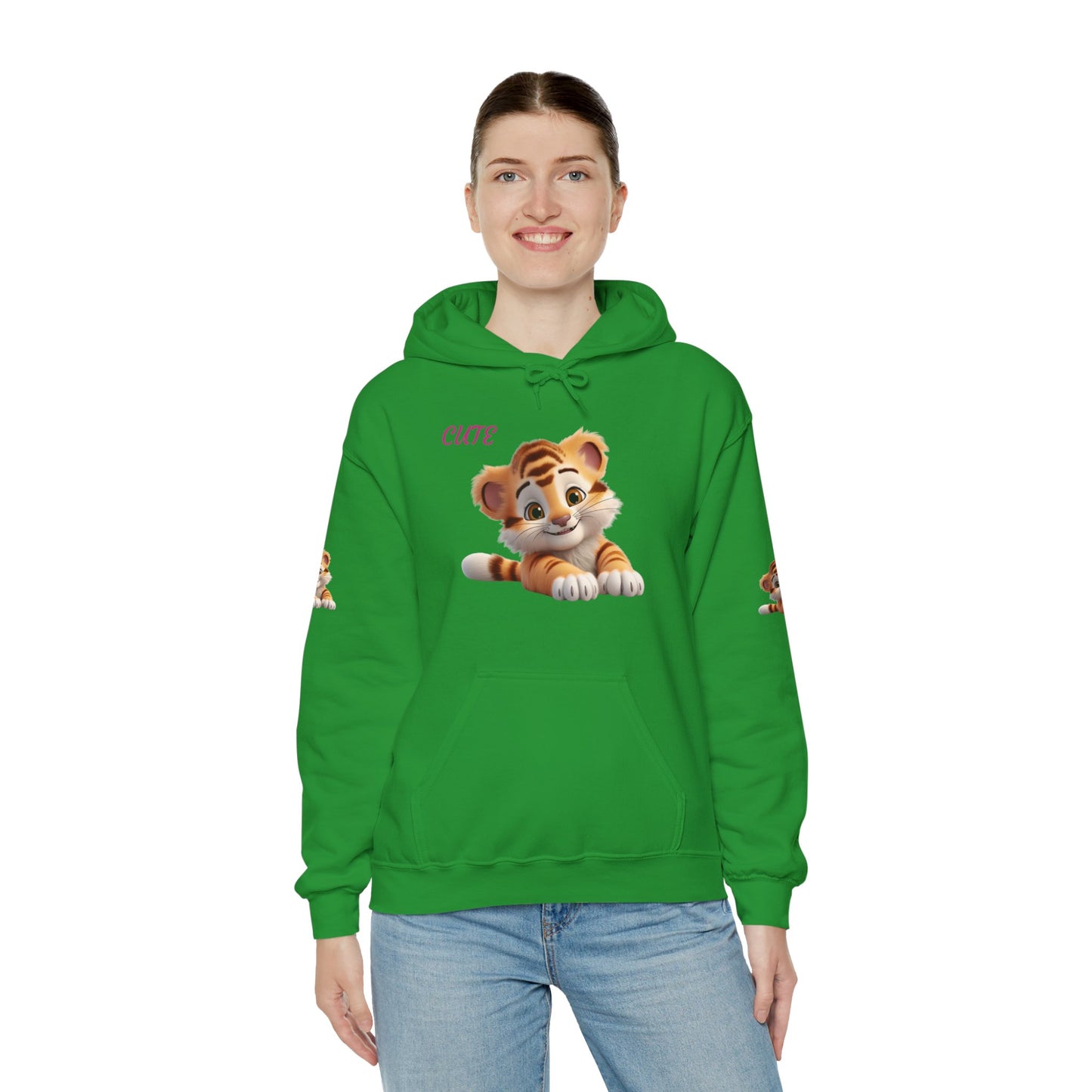 Princess Grace Cute Tiger Design Unisex Heavy Blend Hooded Sweatshirt