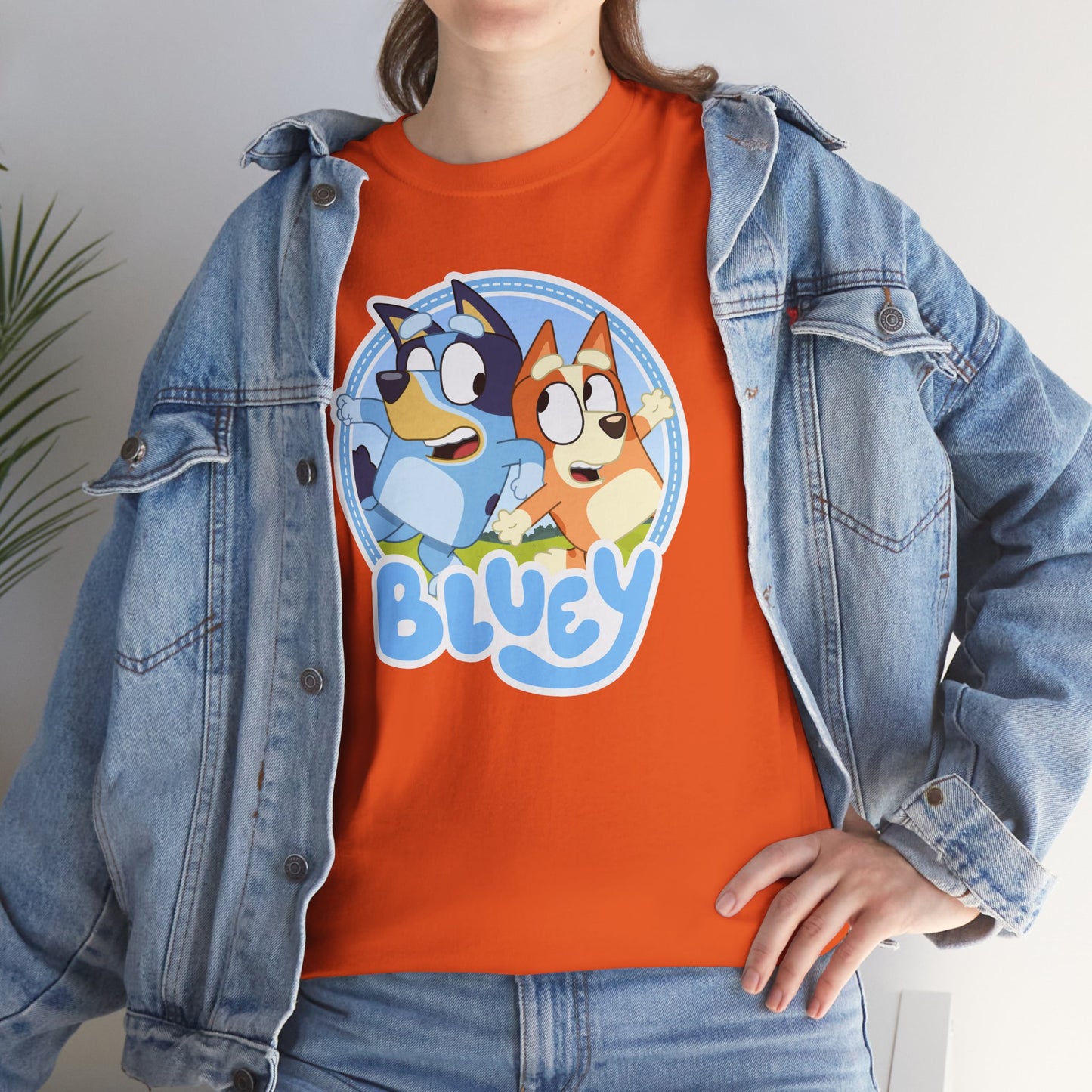 Princess Grace Bluey Fun Unisex Heavy Cotton Tee Perfect Gift for Kids and Cartoon Lovers