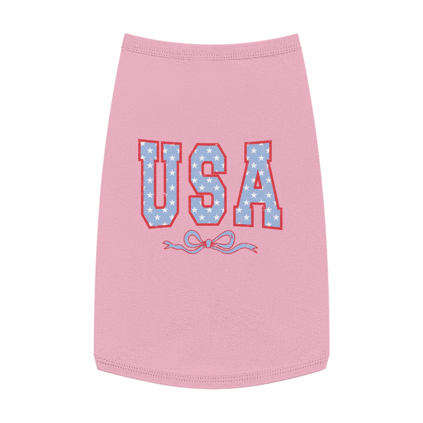 Princess Grace USA Stars Pet Tank Top Patriotic Dog Apparel for 4th of July & Independence Day