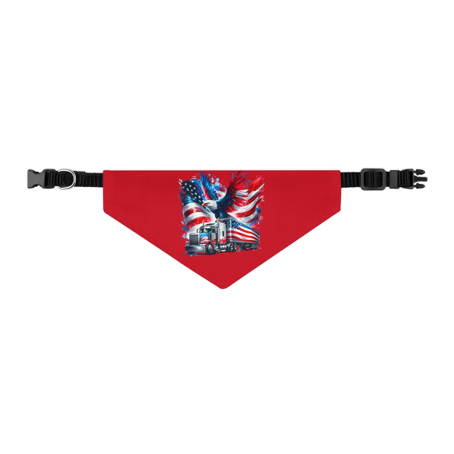 Princess Grace Patriotic Pet Bandana Collar for Dogs Red with American Flag Design