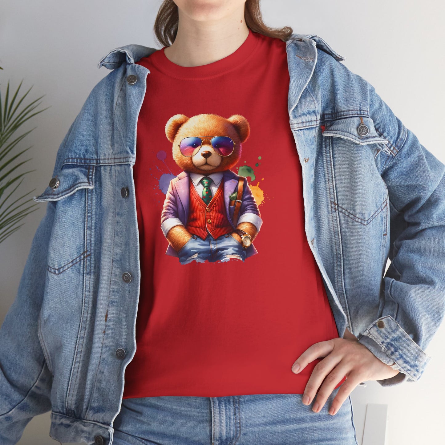 Princess Grace Trendy Teddy Bear Graphic Unisex Heavy Cotton Tee
