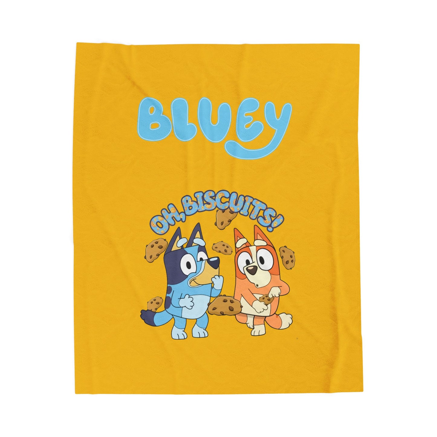 Princess Grace Bluey Velveteen Plush Blanket Cozy Kids Throw for Snacks & Cuddles