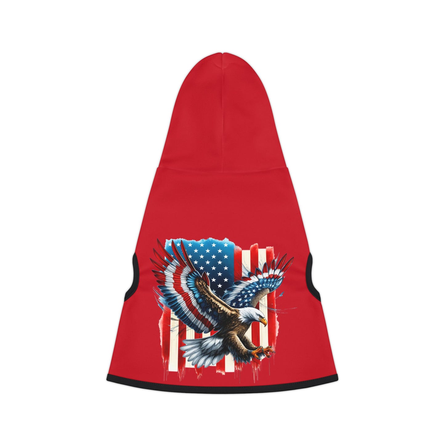 Princess Grace Patriotic Pet Hoodie with Eagle Design Cozy American Apparel for Dog Lovers