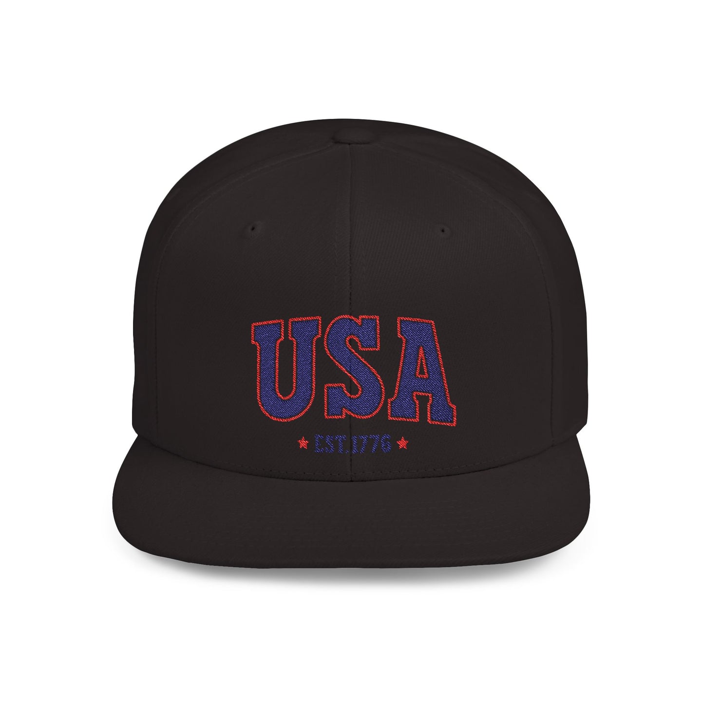 Princess Grace USA Flat Bill Snapback Hat Patriotic Style, Perfect for Holidays & Outdoor Events