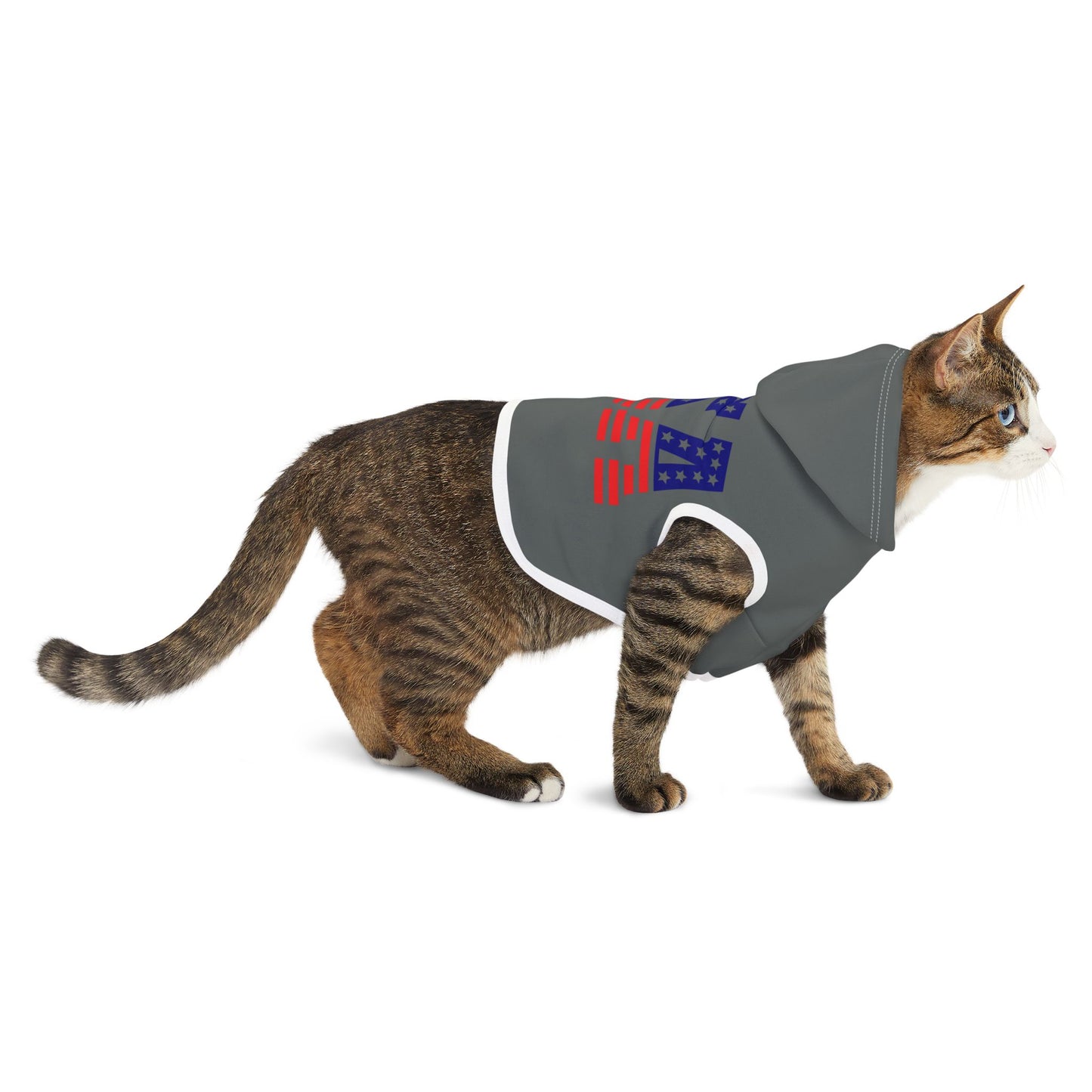 Princess Grace USA Flag Pet Hoodie Stylish and Cozy Dog Apparel for Patriotic Pets