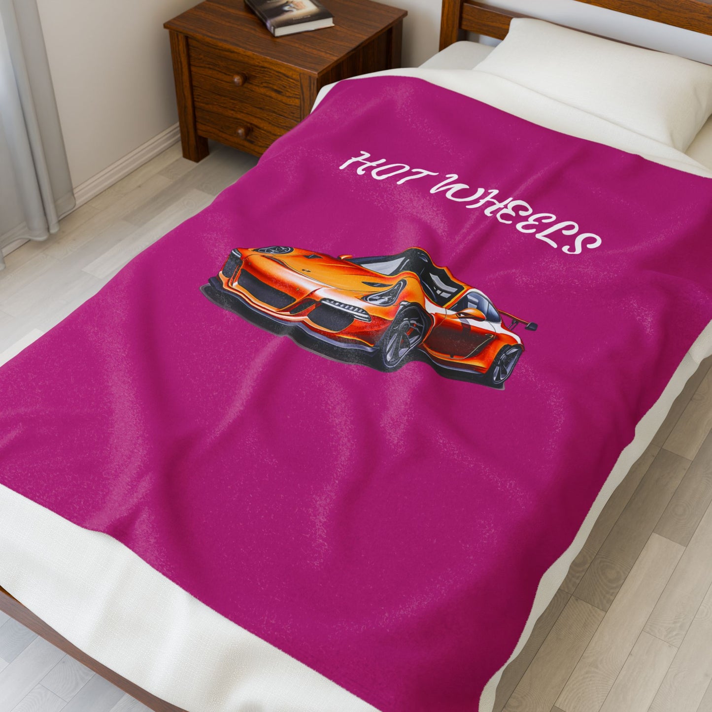 Princess Grace Hot Wheels Plush Blanket Cozy Automotive Throw for Car Enthusiasts