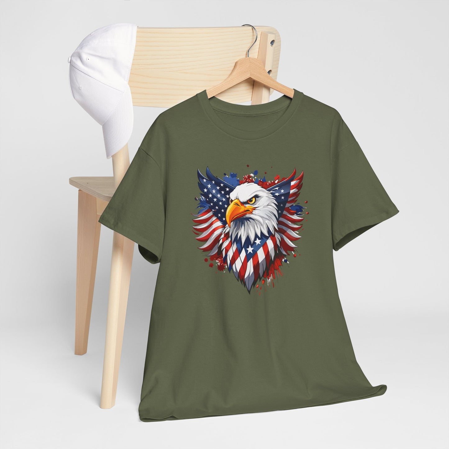 Princess Grace Patriotic Eagle Graphic Tee Unisex Heavy Cotton T-Shirt