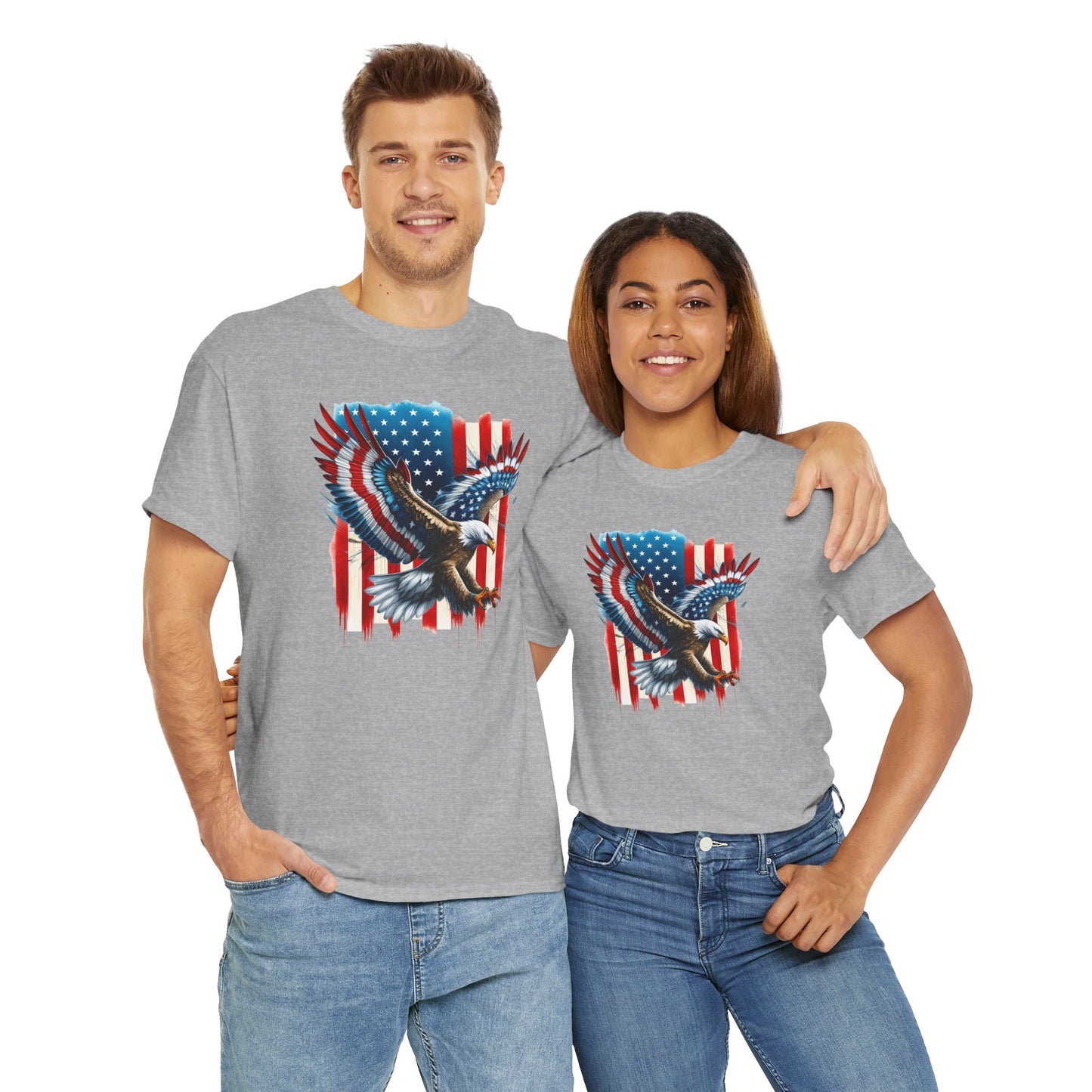 Princess Grace Patriotic Eagle Unisex Heavy Cotton Tee