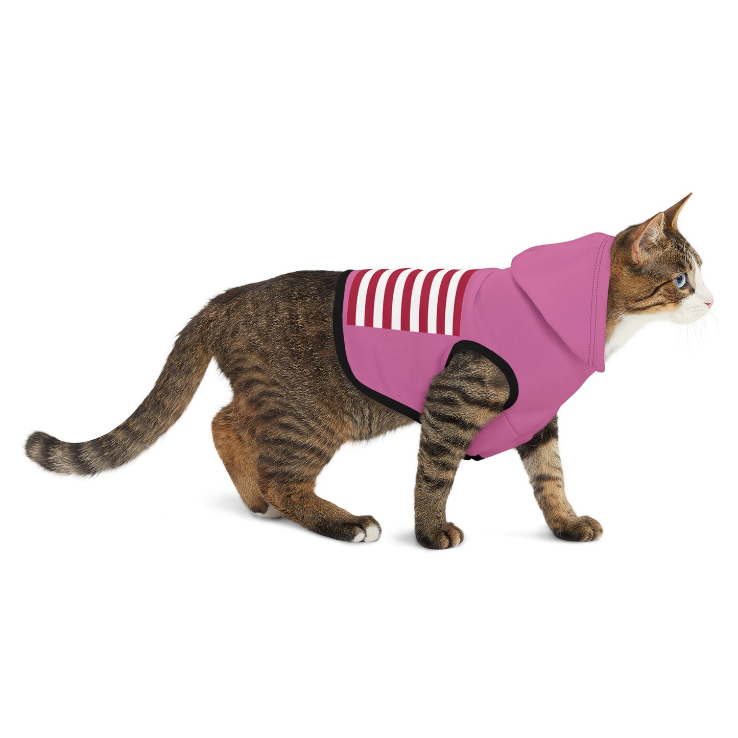 Princess Grace Patriotic Pet Hoodie for Dogs Cozy Pink Design with American Flag