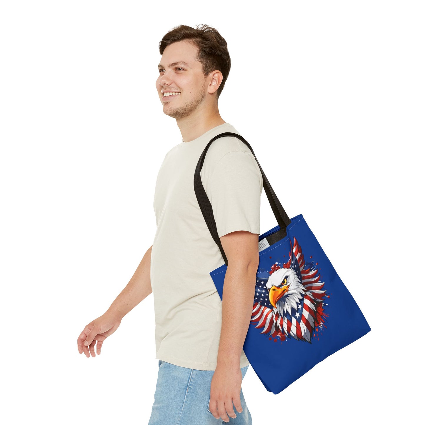 Princess Grace Patriotic Eagle Tote Bag USA Flag Design for Independence Day & Everyday Use