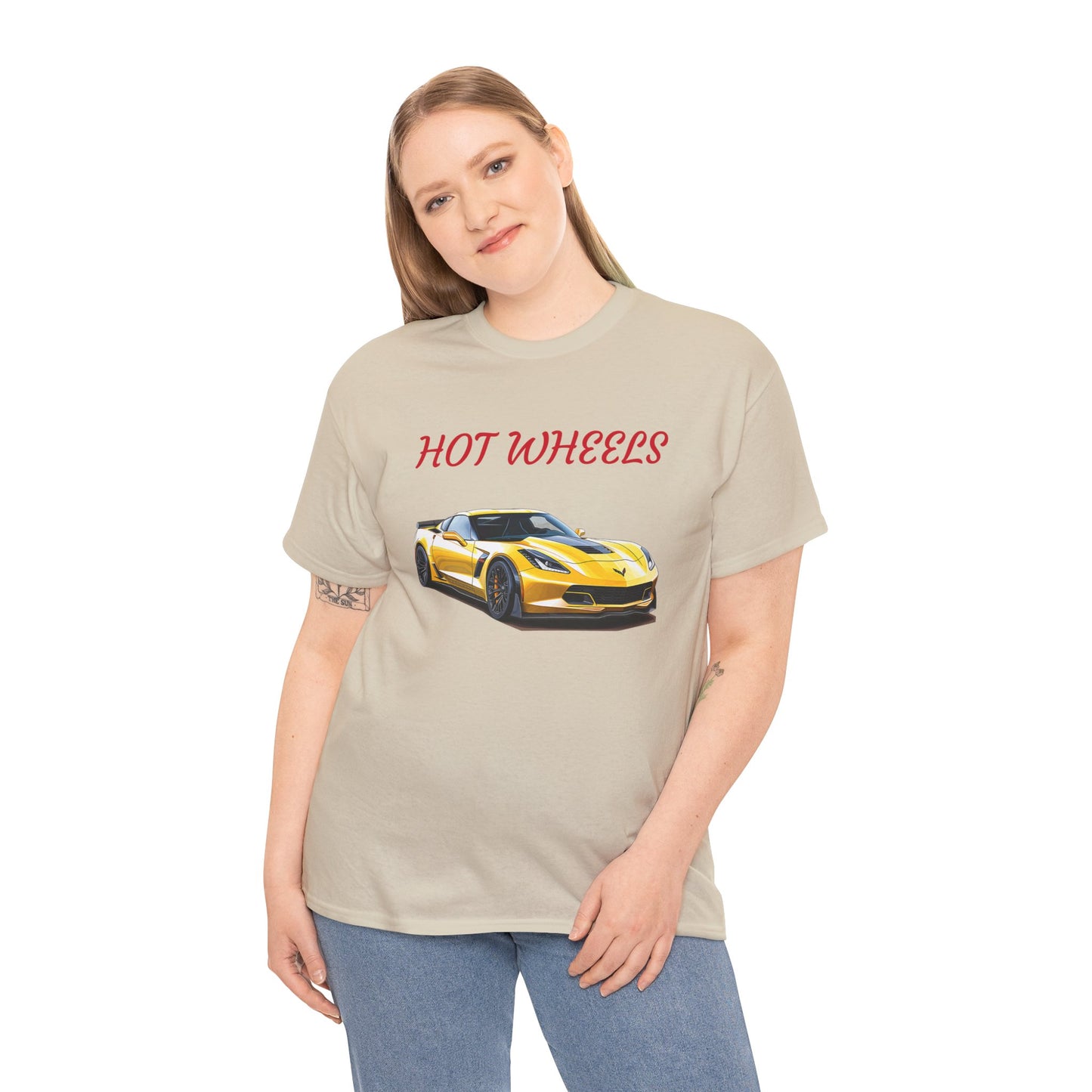 Princess Grace Hot Wheels Unisex Heavy Cotton Tee Sports Car Graphic T-Shirt