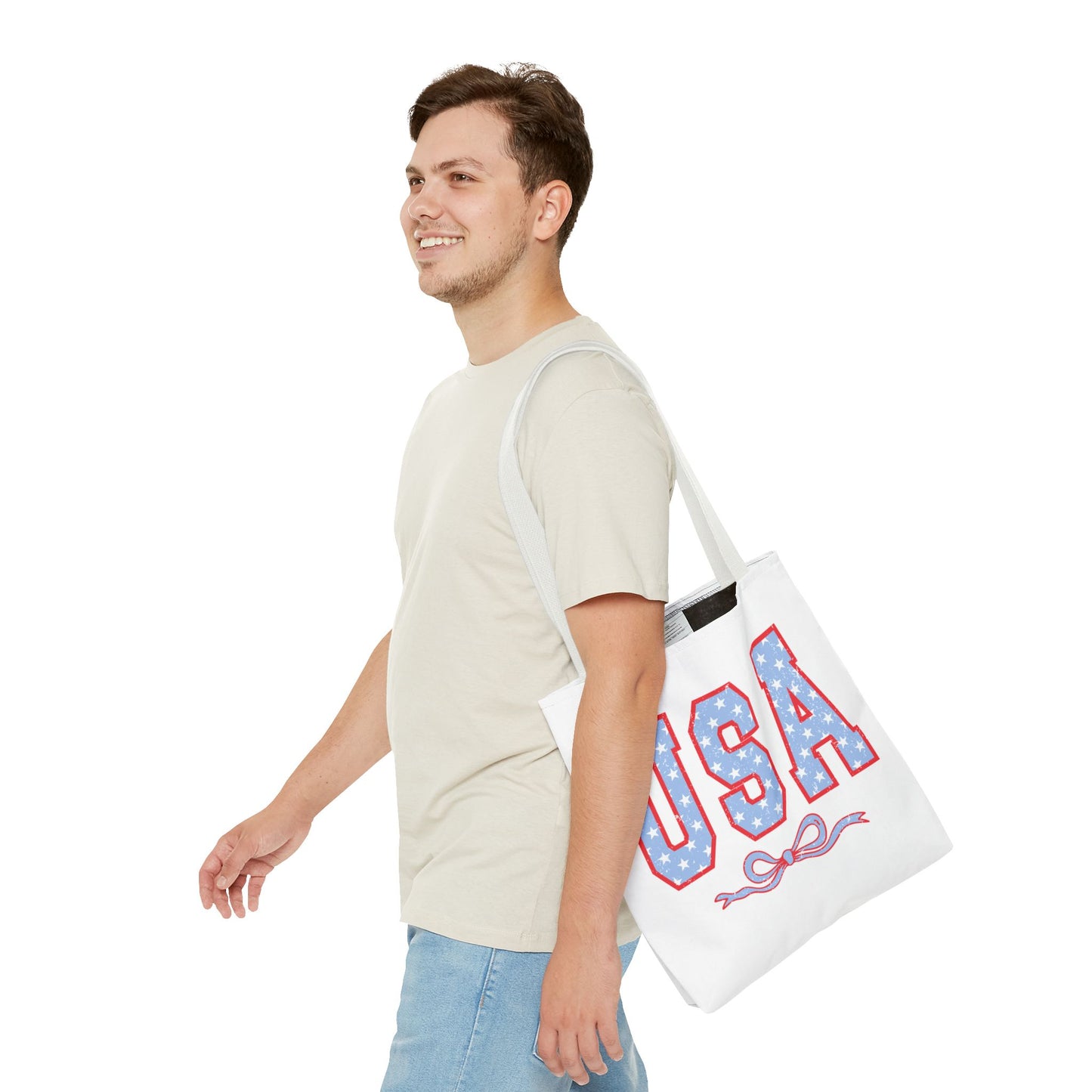Princess Grace USA Stars and Stripes Tote Bag Perfect for Independence Day Celebrations