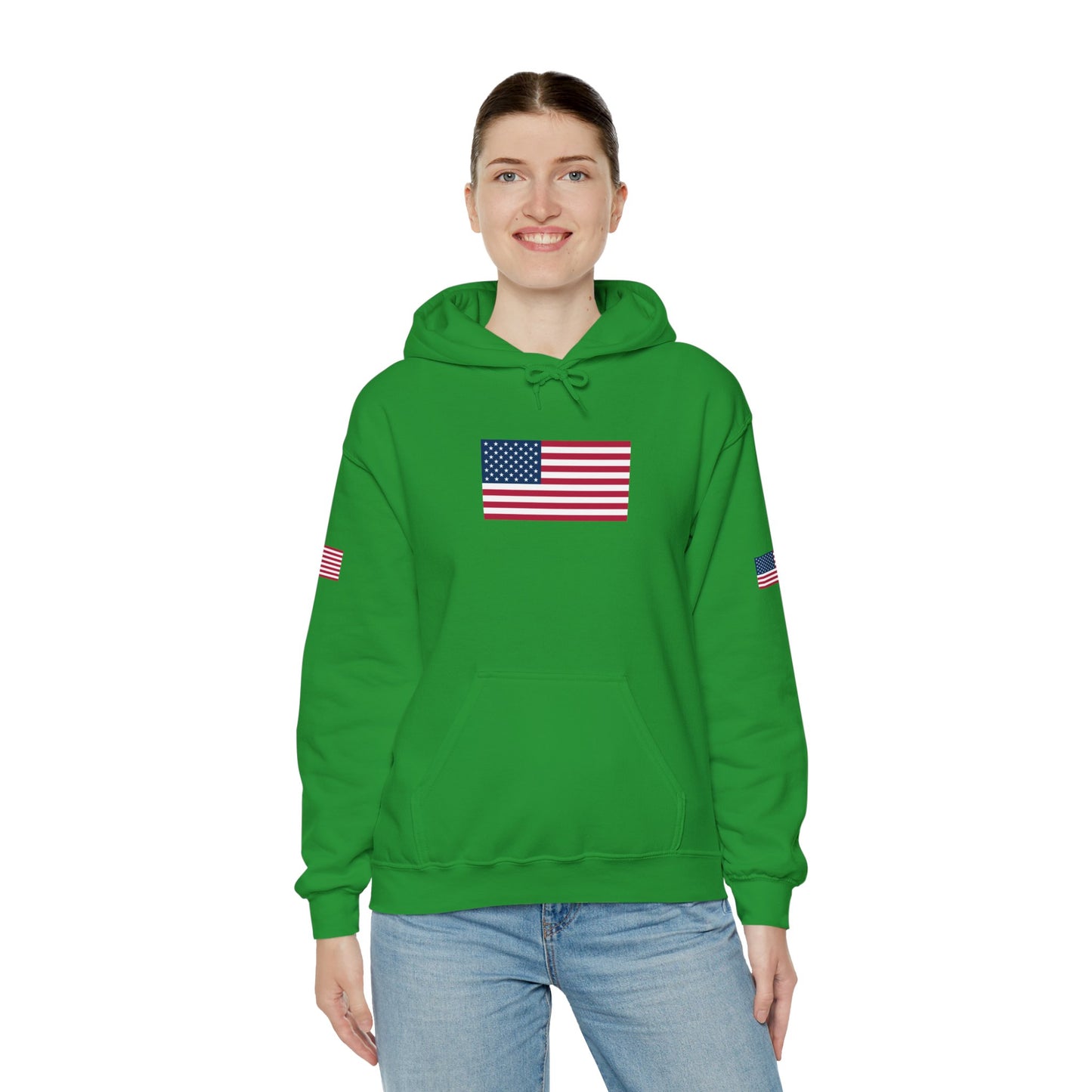 Princess Grace Patriotic American Flag Hoodie Unisex Heavy Blend Sweatshirt