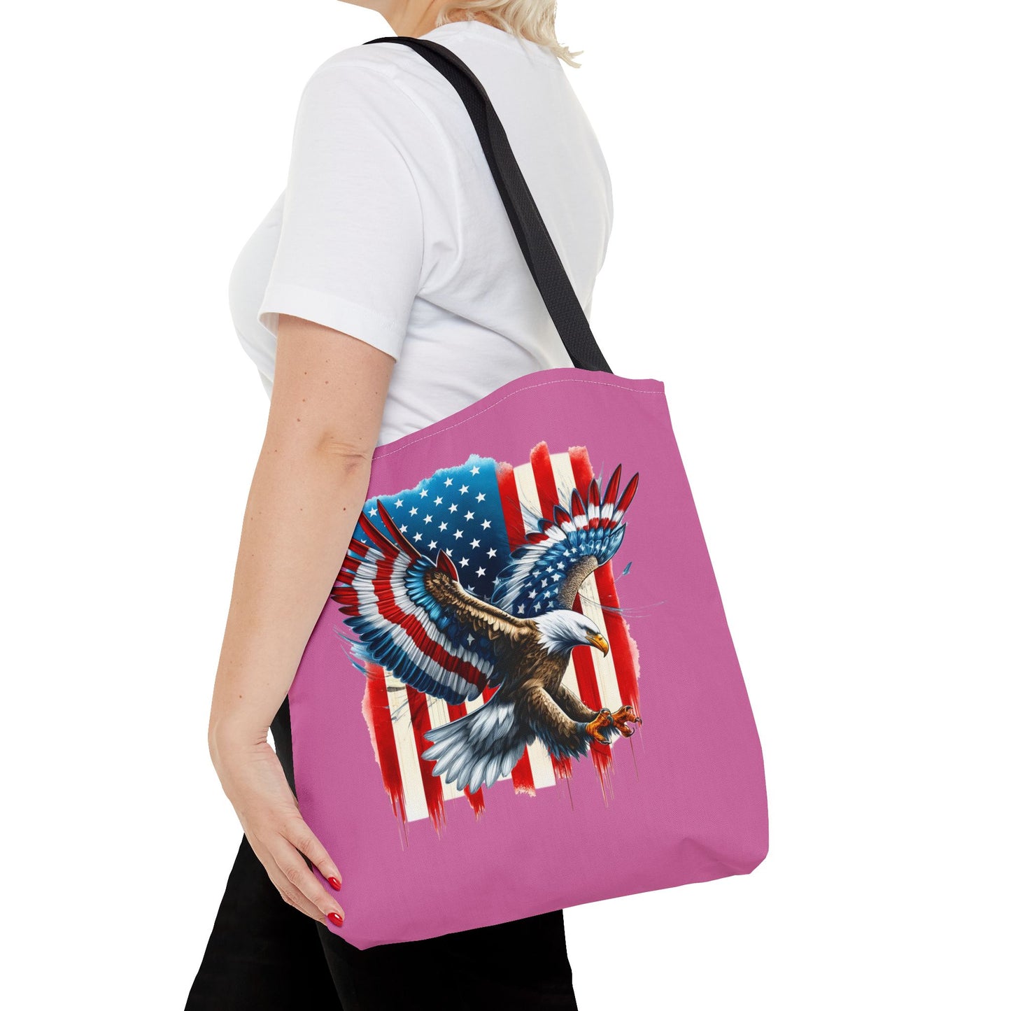 Princess Grace Patriotic Eagle Tote Bag American Flag Design