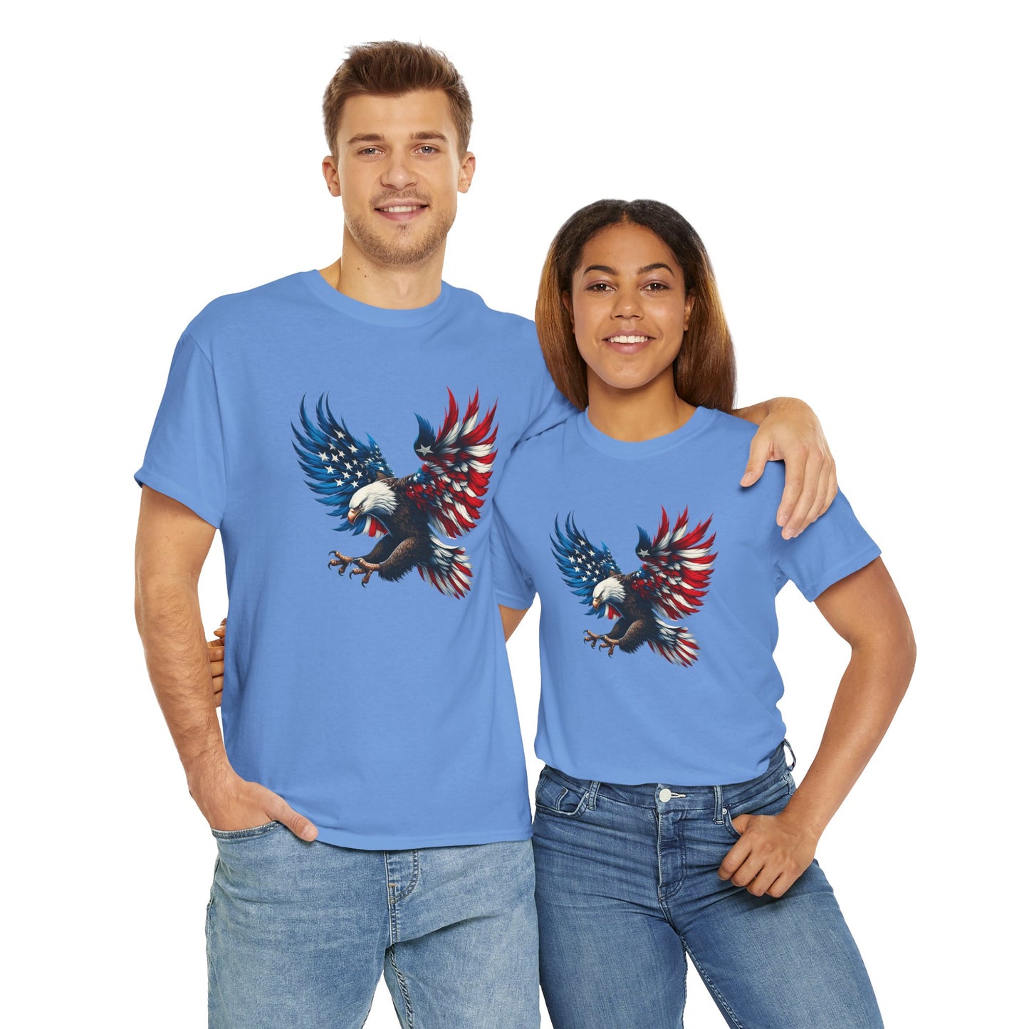 Princess Grace Patriotic Eagle Unisex Heavy Cotton Tee Bold USA Graphic Shirt