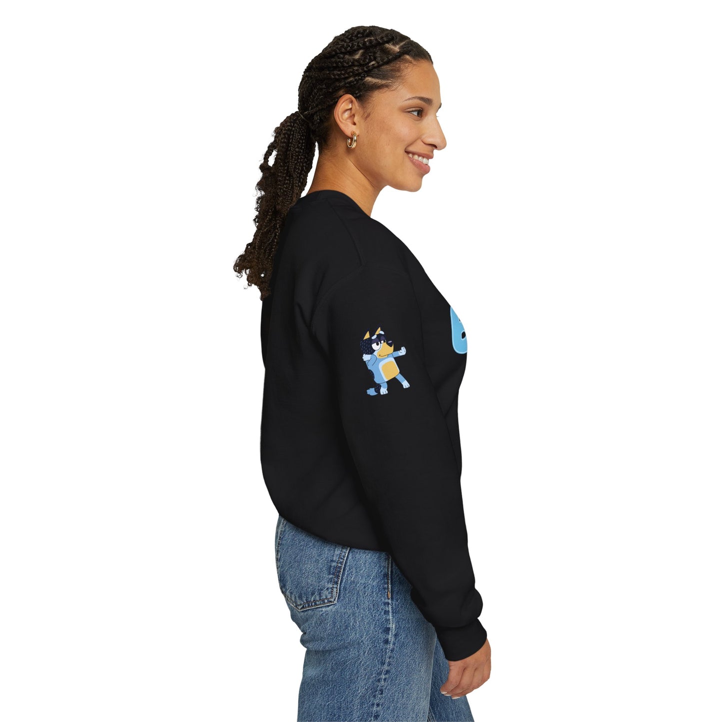 Princess Grace Bluey Unisex Crewneck Sweatshirt Cozy Cartoon Apparel for Kids and Adults
