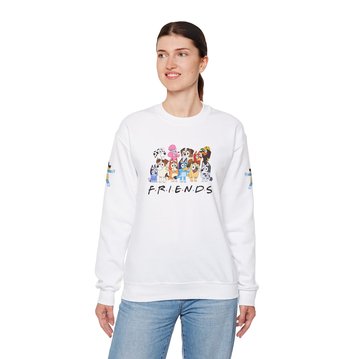 Princess Grace Bluey Friends Inspired Unisex Heavy Blend Crewneck Sweatshirt Cozy Cartoon Vibes