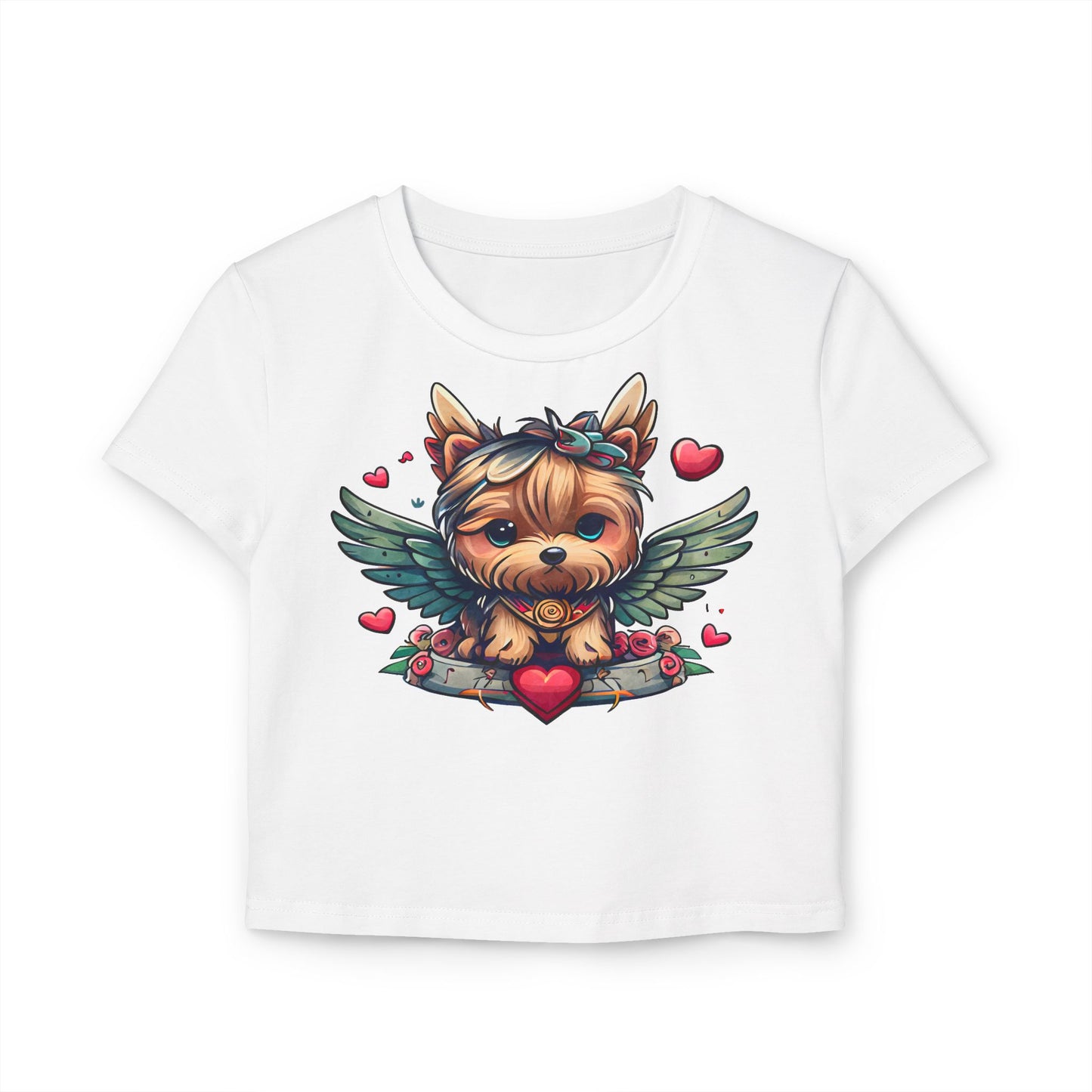 Princess Grace Cute Yorkie Graphic Baby Tee for Dog Lovers
