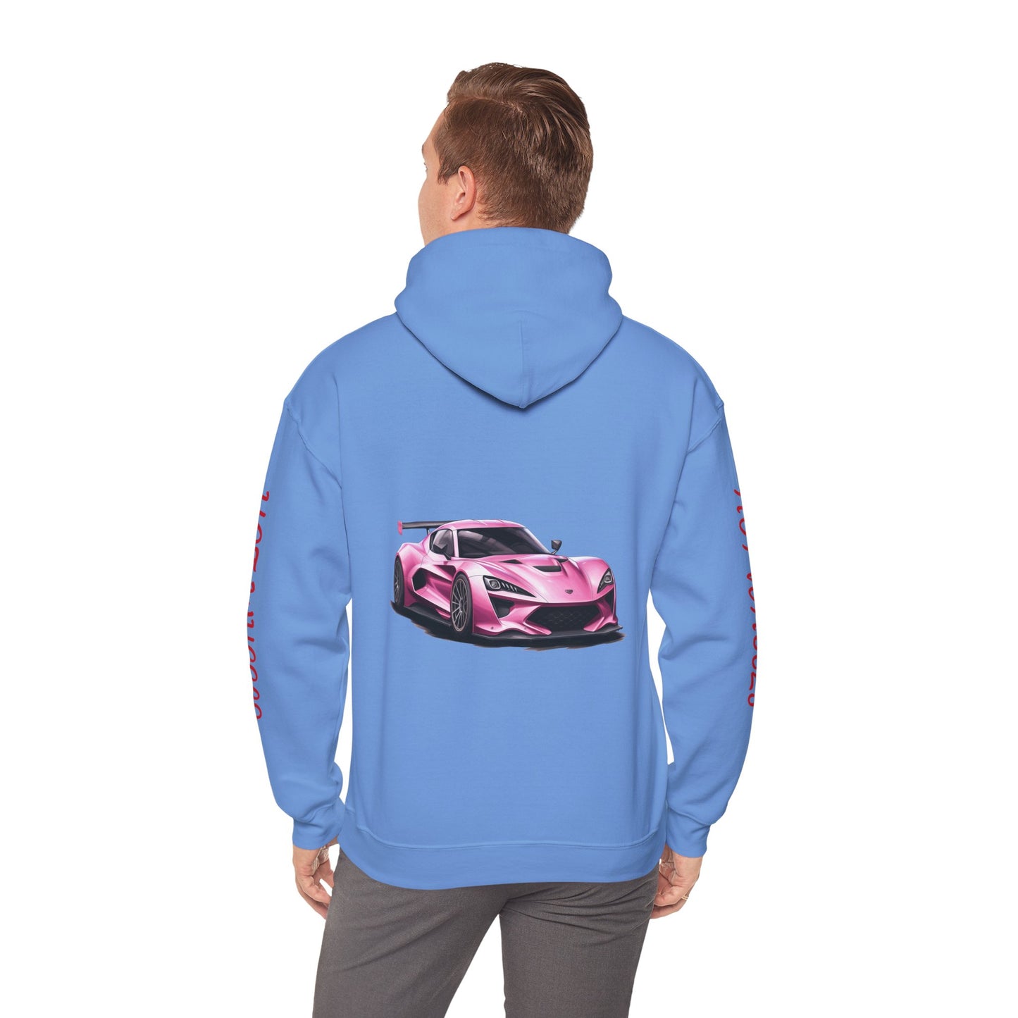 Princess Grace Hot Wheels Unisex Hoodie Stylish Pink Racing Car Design