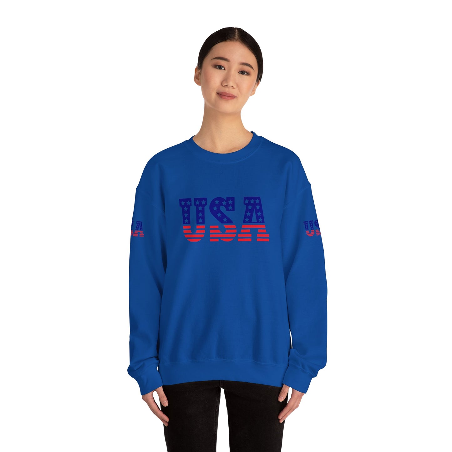 Princess Grace Patriotic USA Unisex Crewneck Sweatshirt Perfect for Independence Day Casual Wear