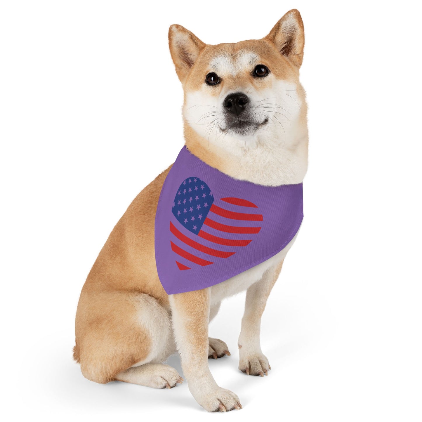 Princess Grace Patriotic Pet Bandana Collar American Heart Design for Dogs