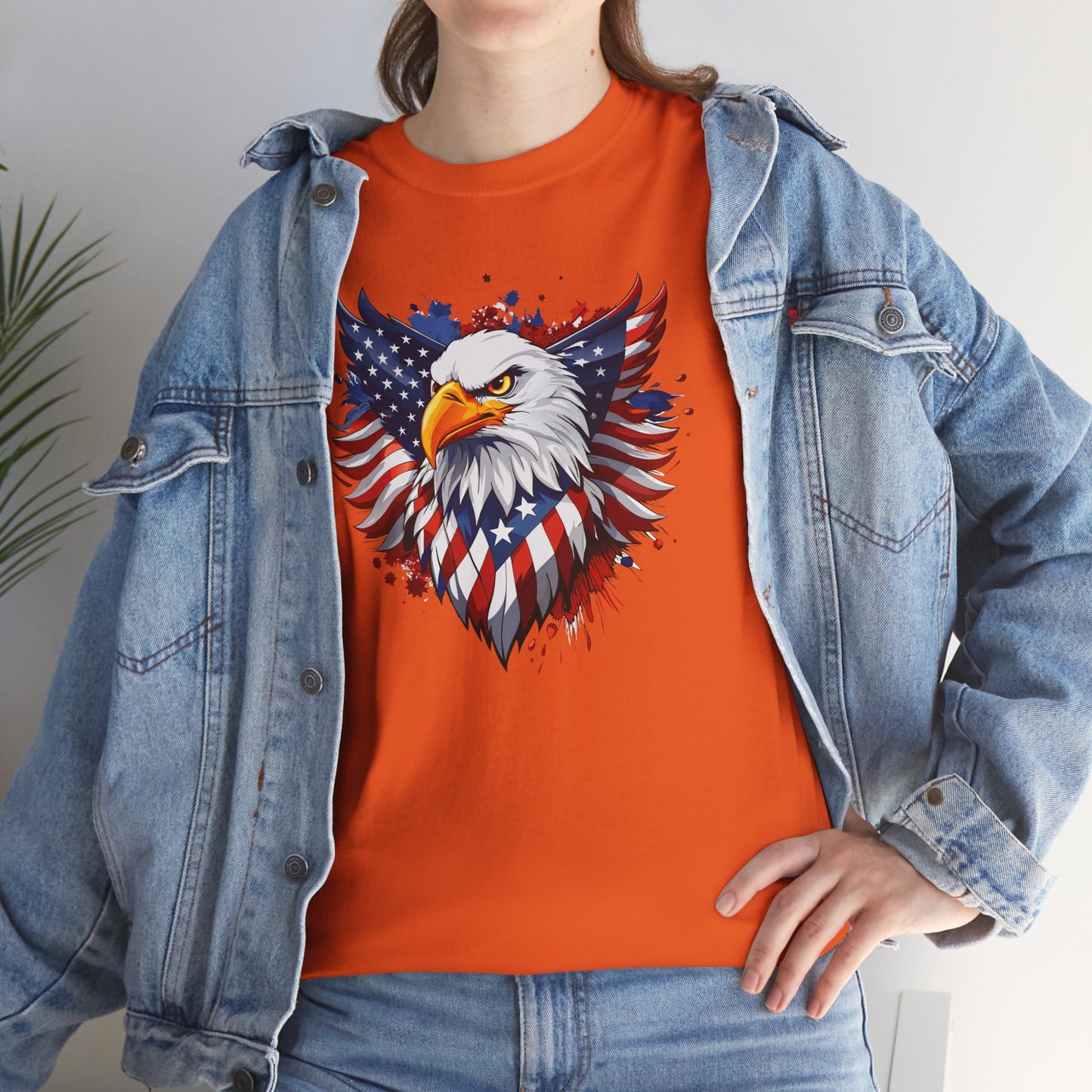 Princess Grace Patriotic Eagle Graphic Tee Unisex Heavy Cotton T-Shirt