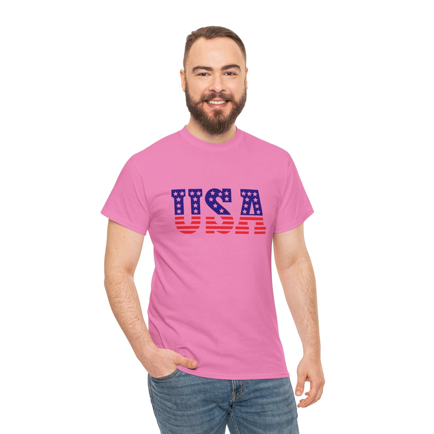 Princess Grace Patriotic USA Unisex Heavy Cotton Tee Comfortable Independence Day Apparel