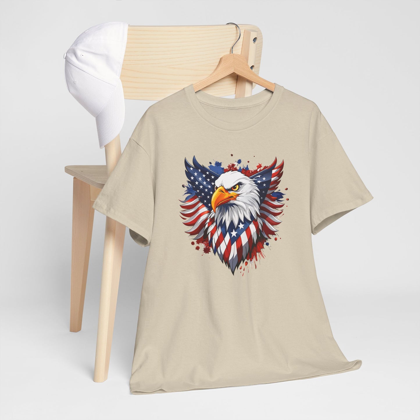 Princess Grace Patriotic Eagle Graphic Tee Unisex Heavy Cotton T-Shirt
