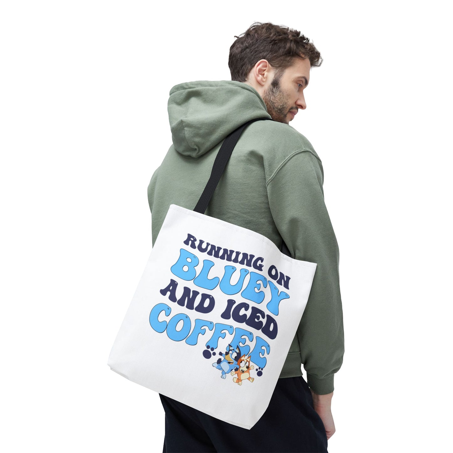 Princess Grace Running on Bluey and Iced Coffee Tote Bag