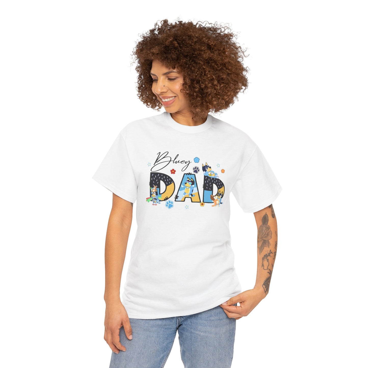 Princess Grace Fun 'Blessed Dad' Unisex Heavy Cotton Tee Perfect Gift for Father's Day