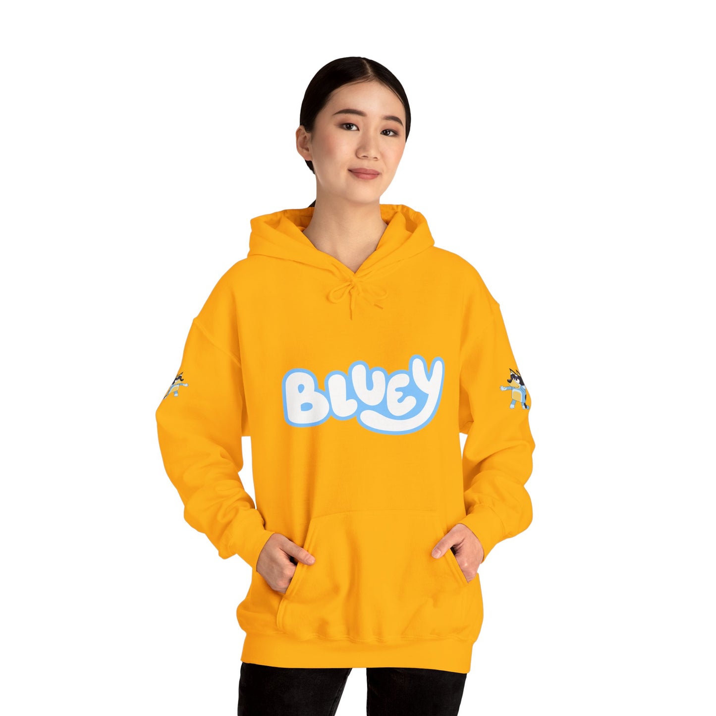 Princess Grace Bluey Unisex Heavy Blend Hoodie Cozy Cartoon Sweatshirt for Kids & Adults