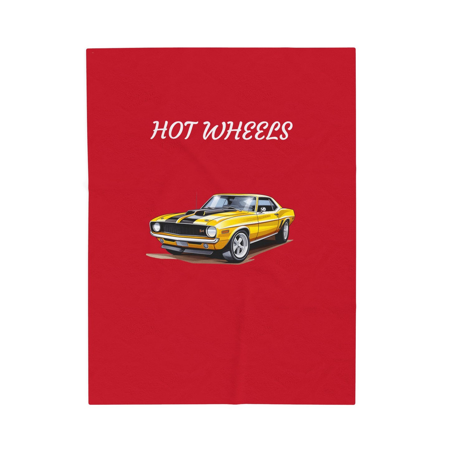 Princess Grace Hot Wheels Velveteen Plush Blanket Cozy Red Car Design for Enthusiasts
