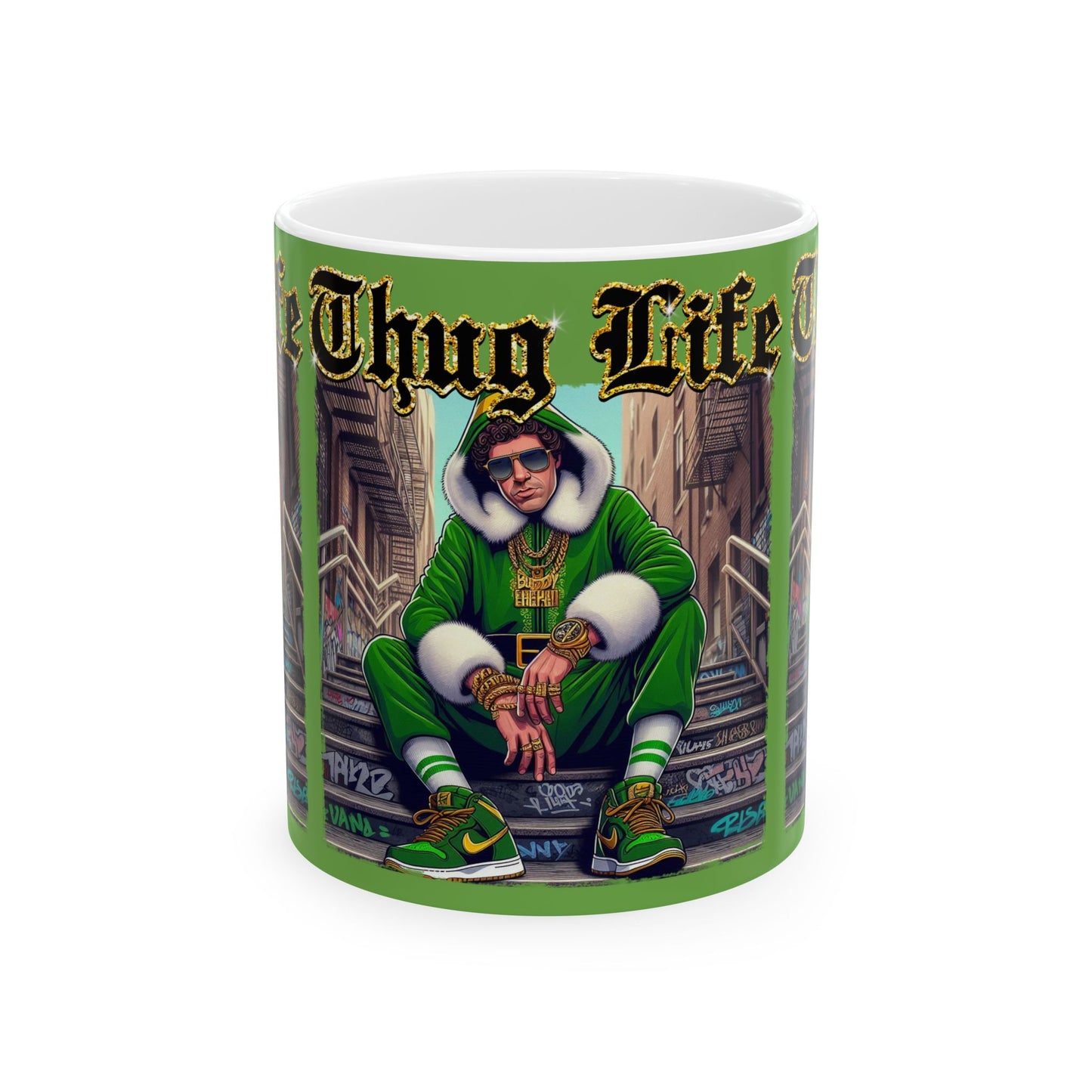 Princess Grace Thug Life Ceramic Mug 11oz 15oz Perfect for Urban Culture Enthusiasts
