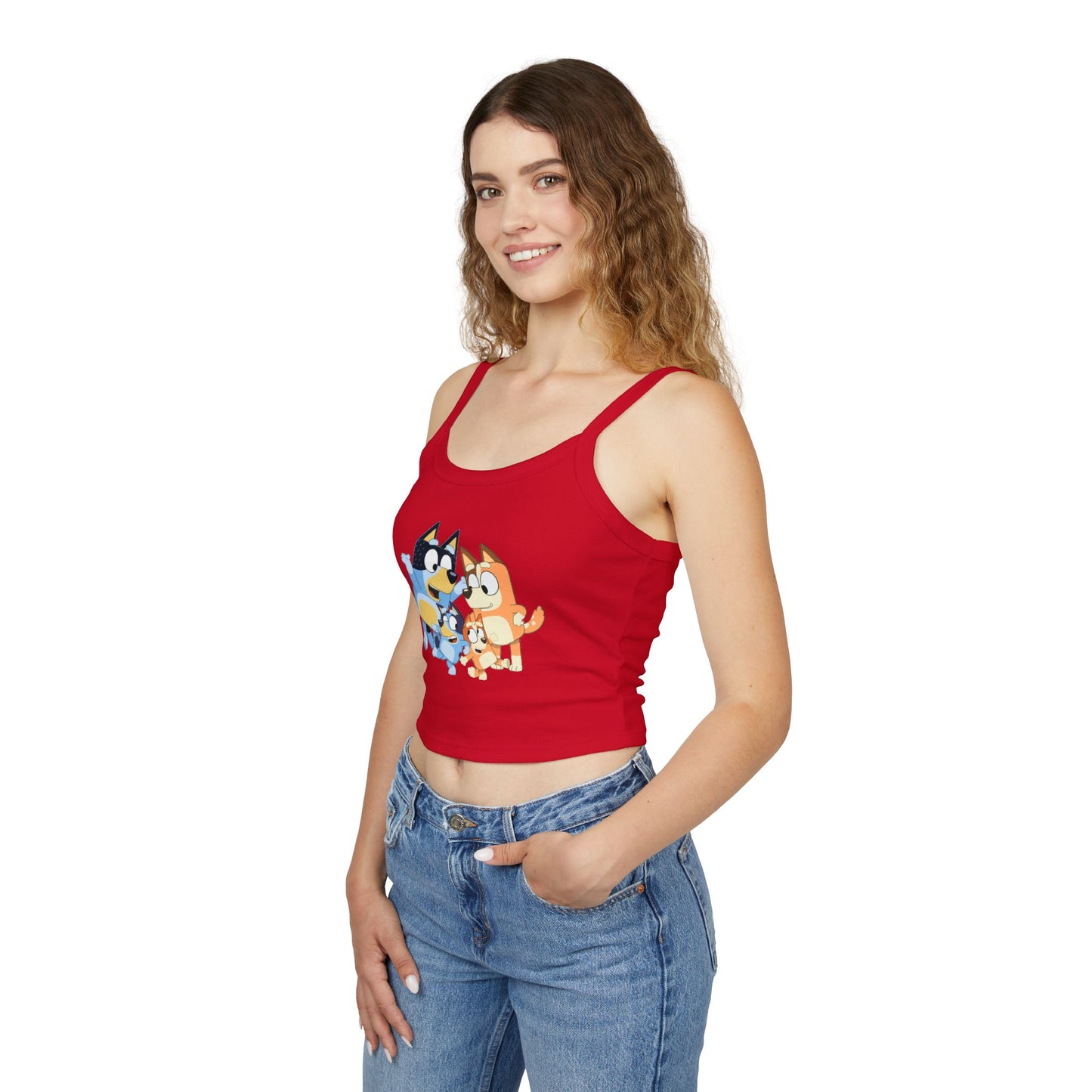 Princess Grace Bluey Cute Cartoon Women's Spaghetti Strap Tank Top