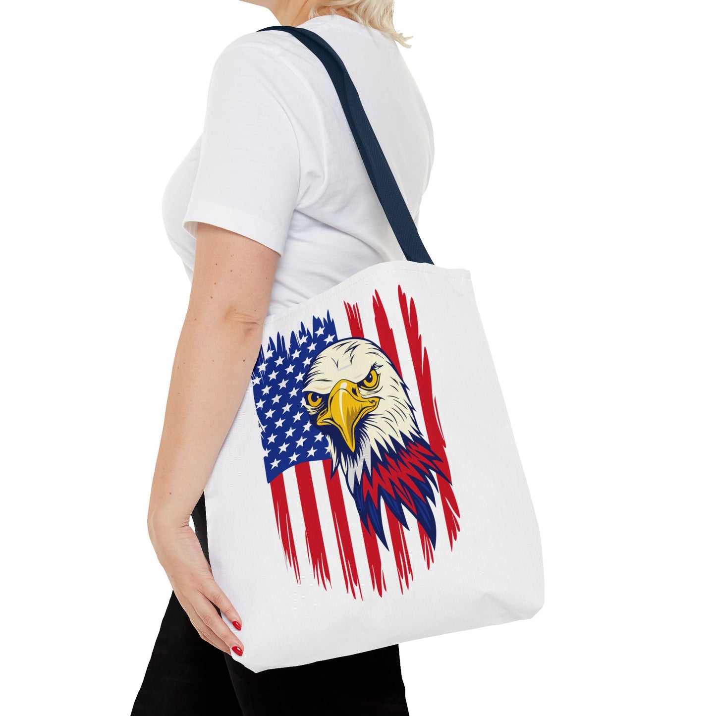 Princess Grace Patriotic Eagle Tote Bag American Flag Design