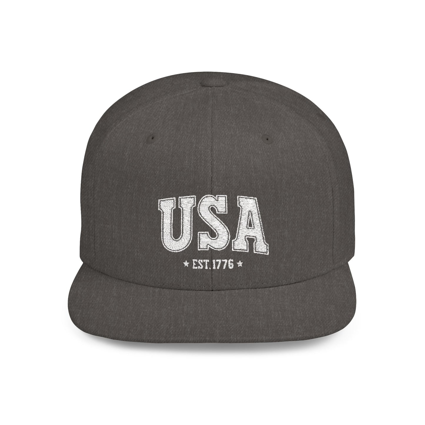 Princess Grace USA Flat Bill Snapback Cap - Est. 1776 | Casual Style for All Occasions