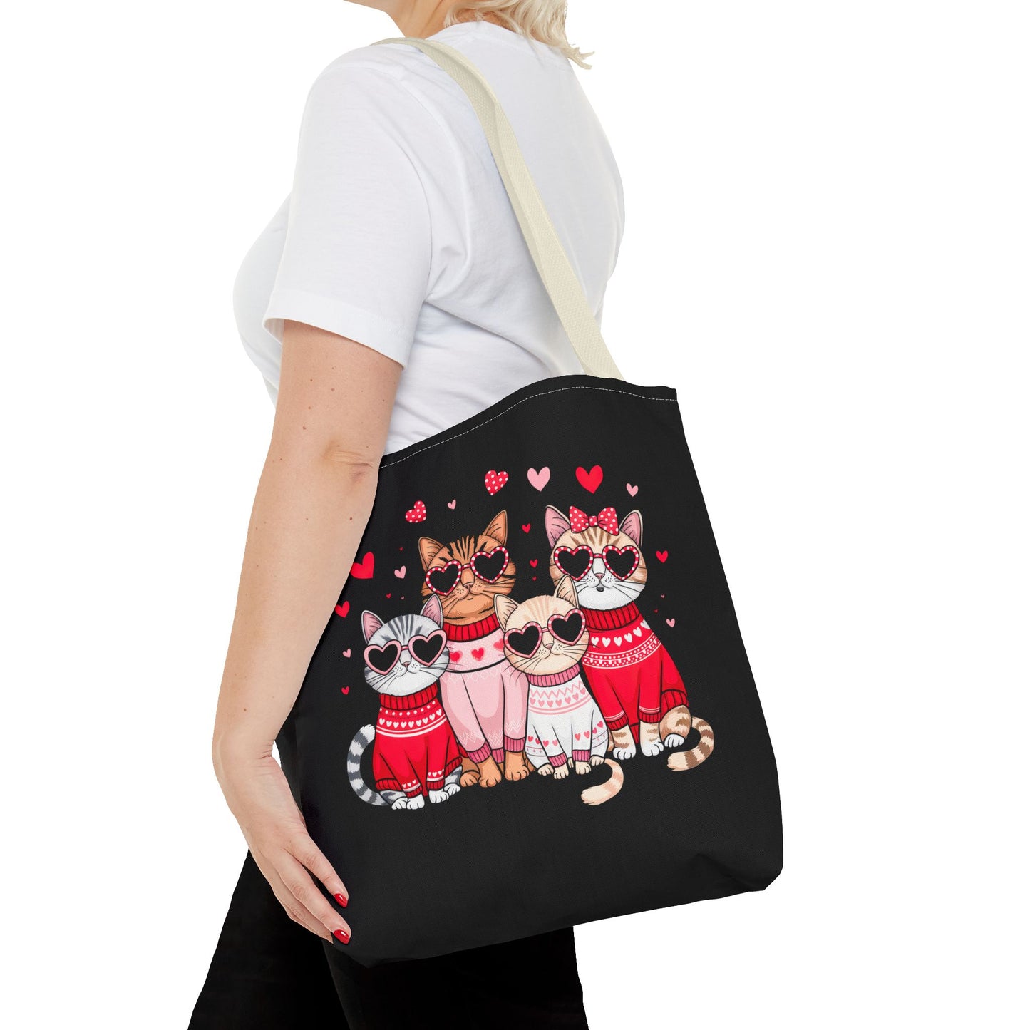 Princess Grace Cute Cat Lovers Tote Bag Valentine's Day Accessories
