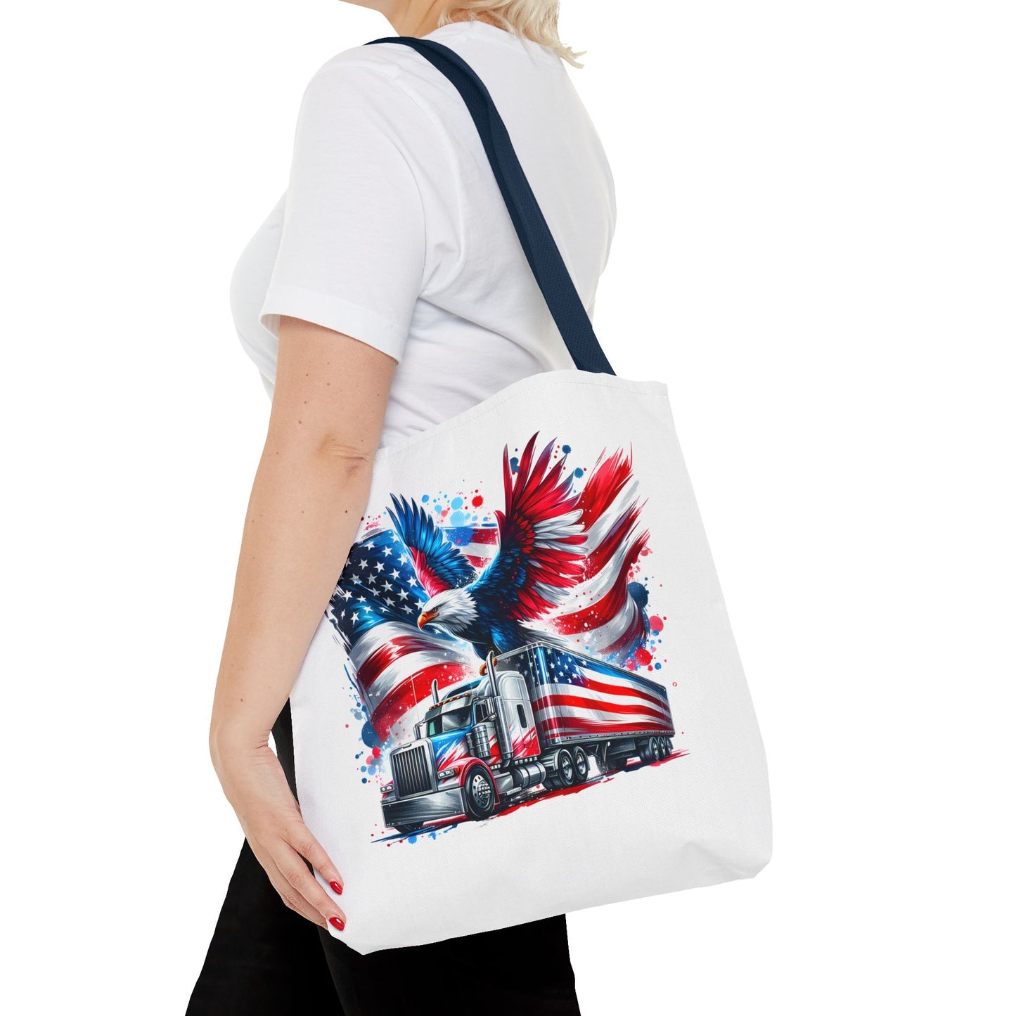 Princess Grace Patriotic Eagle Tote Bag American Flag Design