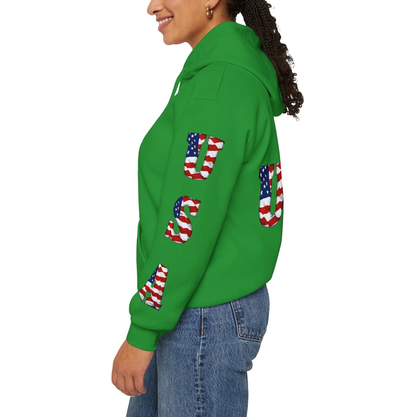 Princess Grace Patriotic USA Unisex Hooded Sweatshirt Heavy Blend for Comfort