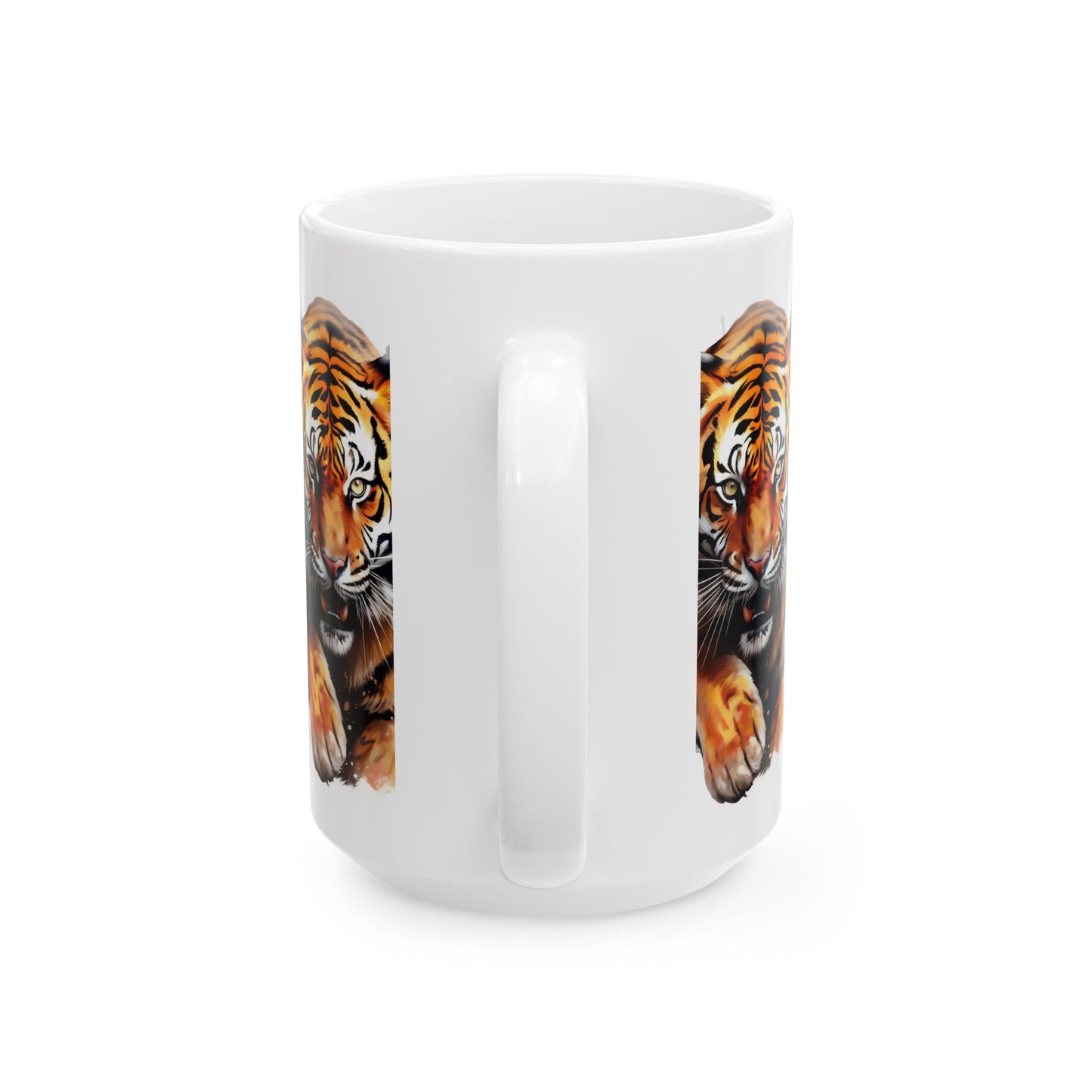 Princess Grace Fierce Tiger Ceramic Mug 11oz & 15oz Coffee Cup for Animal Lovers