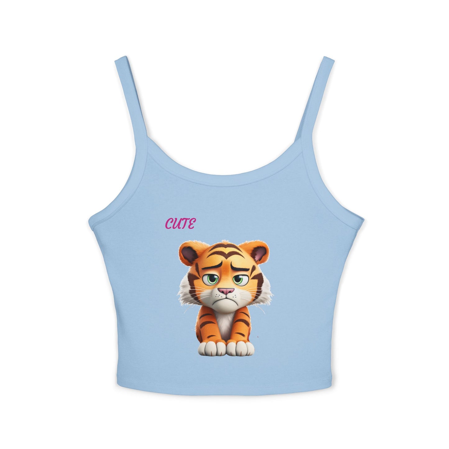 Princess Grace Cute Tiger Graphic Women's Spaghetti Strap Tank Top