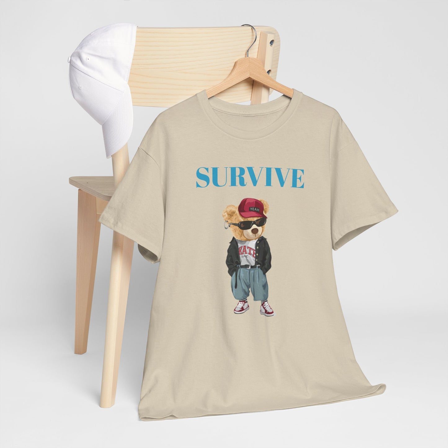Princess Grace Survive Graphic Unisex Heavy Cotton Tee Trendy Streetwear Style